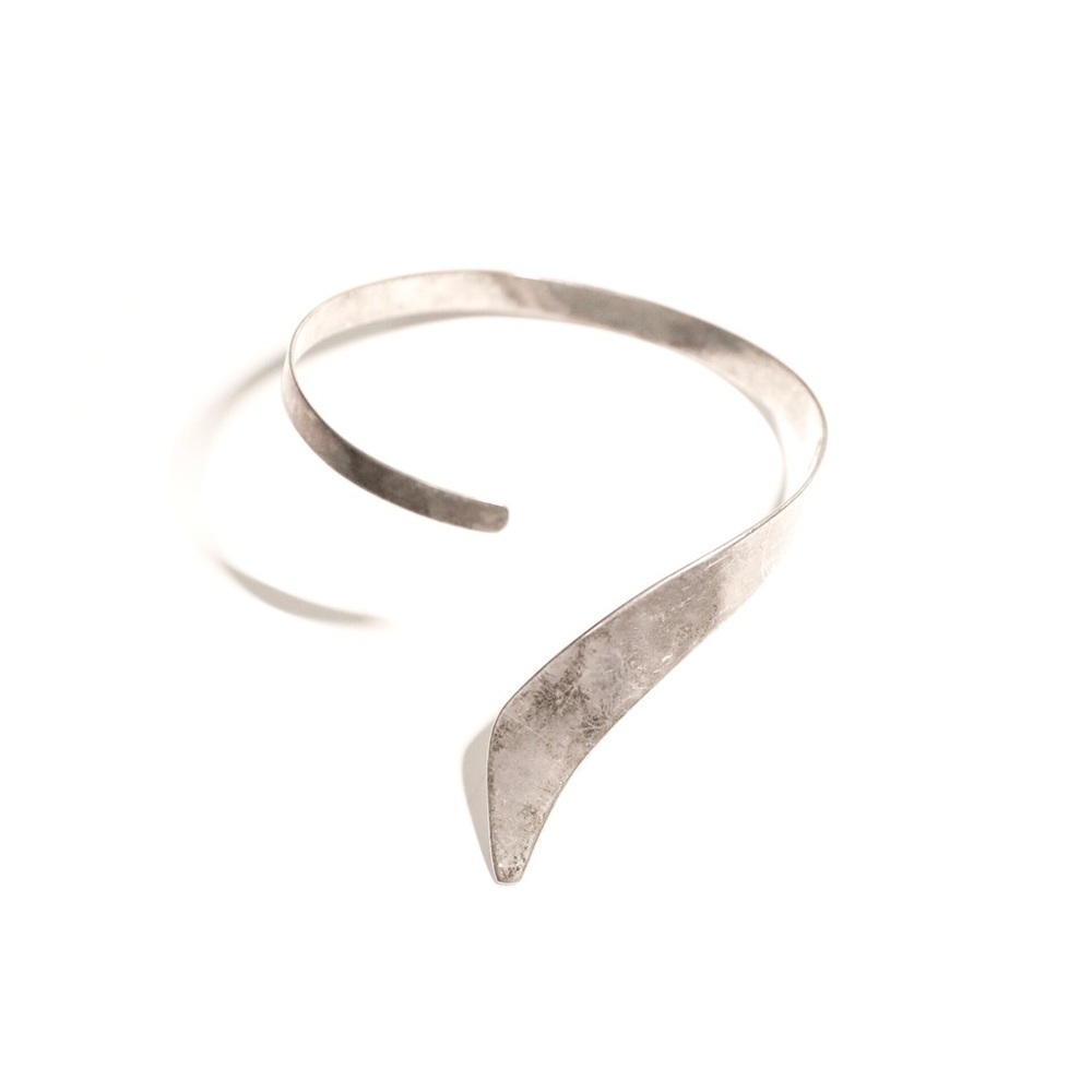 925 Silver adjustable lightweight bracelet snake wrap minimalist vintage